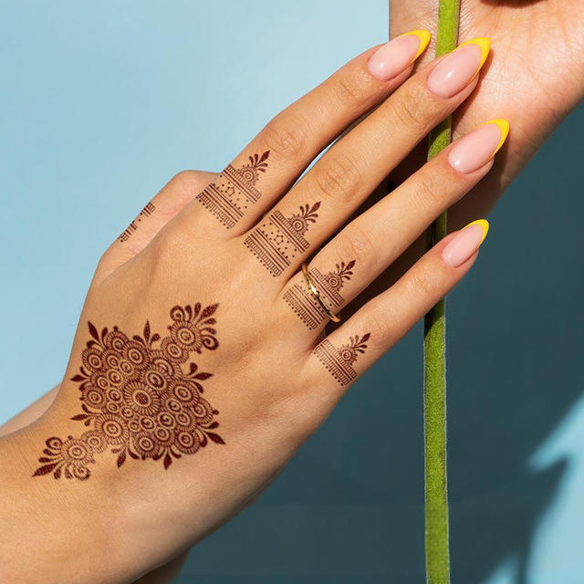 Cross-Border New Indian Henna Tattoo Stencils Eco-Friendly B view 2