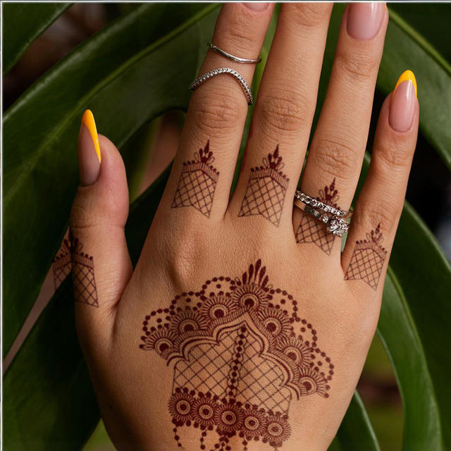 Cross-Border New Indian Henna Tattoo Stencils Eco-Friendly B view 4