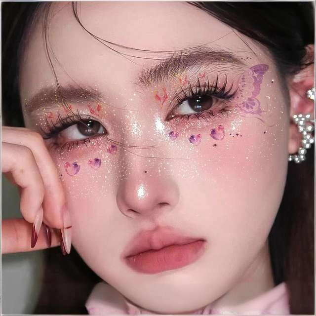 Butterfly Glitter Paper Tattoo Sticker New Chinese Style Fac view 2