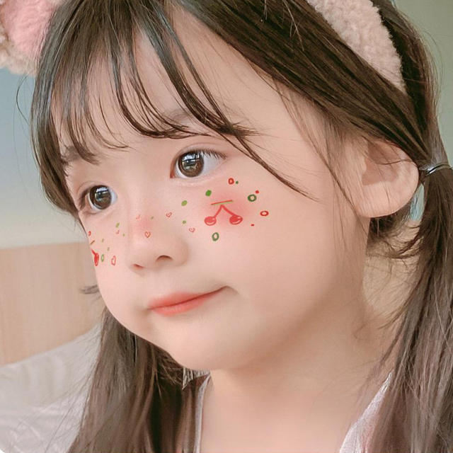 Children's Cute Cartoon Face Temporary Makeup Stickers  view 3