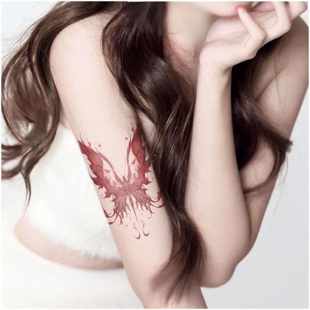 New Cross-border Colorful Half-arm Tattoo Stickers Anime Gei view 2