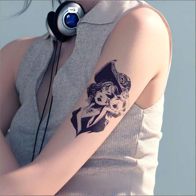 Herbal Juice Full Body Temporary Tattoo Sticker Paper Eco-Fr view 3