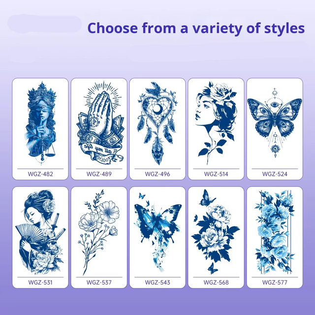 Herbal Juice Paper Eco-Friendly Semi-Permanent Tattoo Sticke view 5