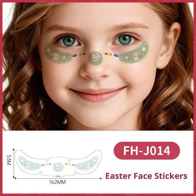 Easter Kids Eco-Friendly Waterproof Paper Tattoo Stickers Cu view 5