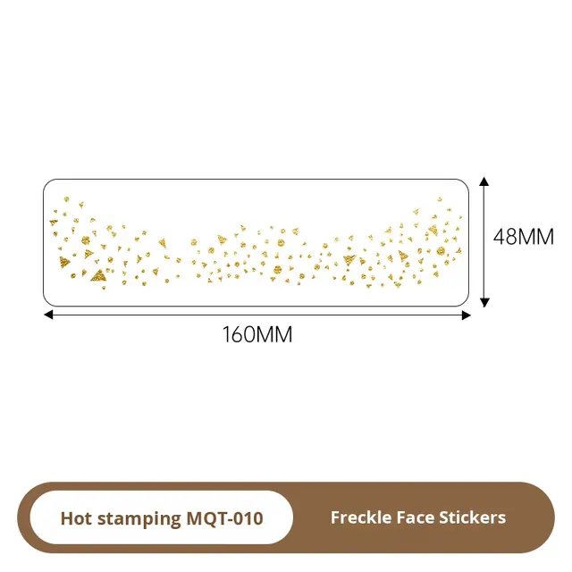 Freckle Tattoo Sticker Eco-Friendly Paper Gold Foil Waterpro view 6