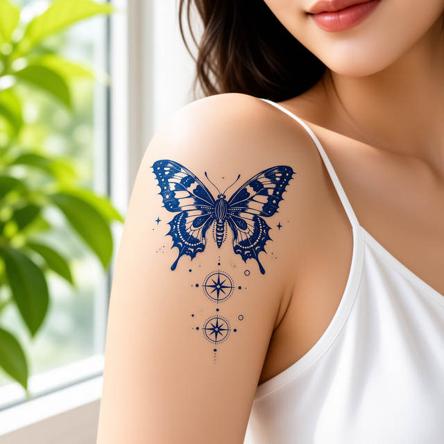 Japanese Floral Samurai White Paper Tattoo Sticker Semi Permanent Waterproof Temporary Decal for Arm Body Custom Logo