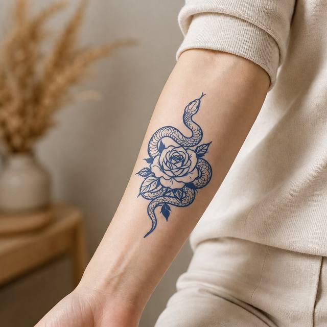 Waterproof White Paper Herbal Tattoo Sticker Temporary Body view 4