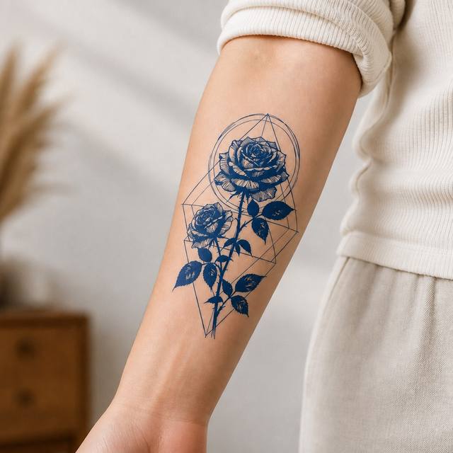 Waterproof White Paper Herbal Tattoo Sticker Temporary Body view 5